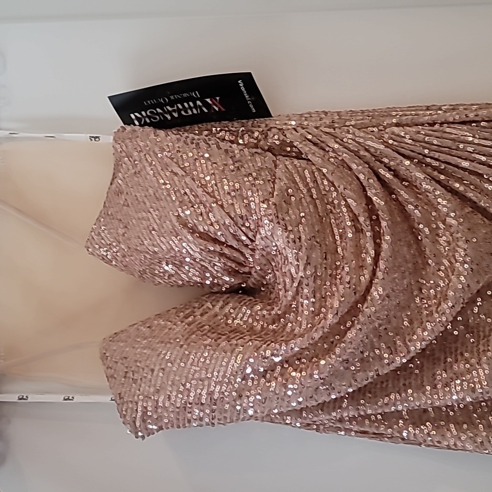 Evening dress size large, rose gold